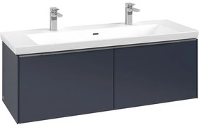 VILLEROY &amp; BOCH Subway 3.0 závesná skrinka pod umývadlo, 2 zásuvky, 1272 x 478 x 429 mm, Marine Blue, C60100VQ