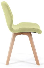 Látková čalúnená stolička GRETA Zelená