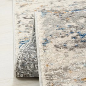 Koberec Portland HIL bielo-tmavomodrý obdĺžnikový – polypropylén Rozmer: 80x150 cm