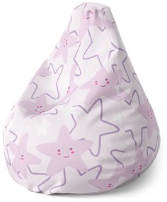 Sablio Sedací vak Pear Veselé hviezdy - 70 x 95 x 15 cm