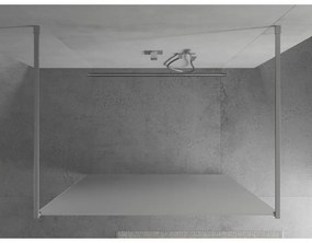 Mexen Kioto, priechodná sprchová zástena 100 x 200 cm, 8mm sklo námraza, 2x chrómová stabilizačná rozpera, 800-100-002-01-30