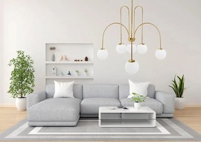 Toolight Toolight, stropné svietidlo 6xE27, APP1584-6CP, zlatá-biela, OSW-03609