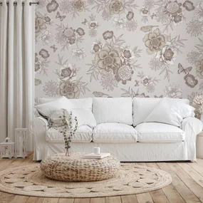Fototapeta - Vintage kvety (147x102 cm)
