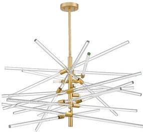 Zuma Line P0599-06A-V7AC - Luster na tyči REYKJAVIK 6xG9/42W/230V zlatý