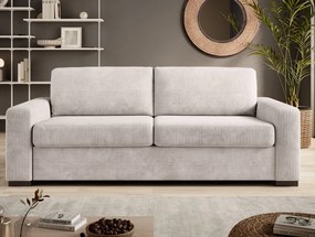 Rozkladacia pohovka na trvalé spanie Vanilla, krémová látka