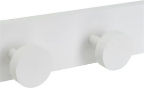 Biely nástenný vešiak z borovicového dreva 40 cm Anillos – Casa Selección