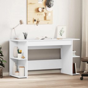 Stôl biely 140x50x75 cm kompozitné drevo 840548