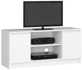Stolík pod TV RTV 120 2D 1P biely
