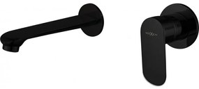 Mexen DOX - Umývadlová batéria pod omietku, dvojotvorová, komplet, čierna, 75215-70