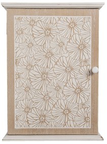 Drevená skrinka na kľúče s kvetinami Page  - 20*7*27 cm