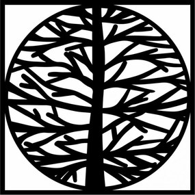 Obraz na stenu strom v ráme  I SENTOP PR0372-A  plywood tree of life