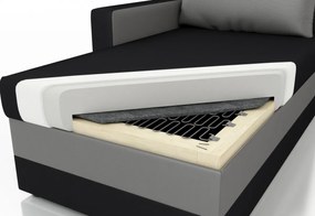 HEWLET rozkladacia sedačka do U, 305x90x140 rainbow 15/rainbow 31