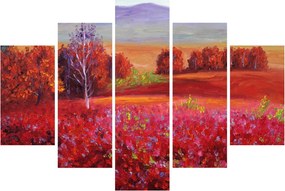 Obraz červenej krajiny (150x105 cm)