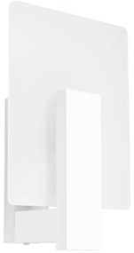 Nástenné svietidlo Lappo, 1x mliečne sklenené tienidlo, drevo v bielej farbe