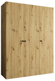 Šatníková skriňa 150 cm Parna 1 (dub artisan + čierna). Akcia -20%. Vlastná spoľahlivá doprava až k Vám domov. 1125866