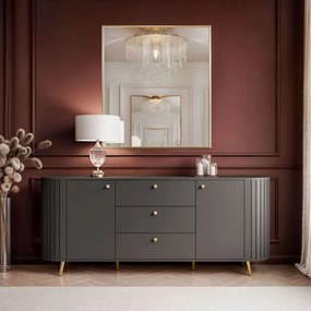 KOMODA 2D3 LANDRY 3 ČIERNA 190 cm