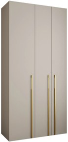 Šatníková skriňa 120 cm Carmela 40-3 (kašmír + zlatá). Akcia -19%. Vlastná spoľahlivá doprava až k Vám domov. 1126600