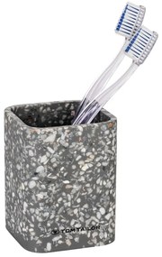 Sivý téglik na zubné kefky z polyresínu Tom Tailor T-Terrazzo – Wenko