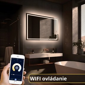 LED zrkadlo Moderna 150x80cm teplá biela - wifi aplikácia