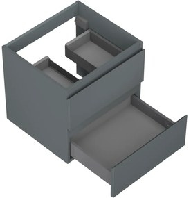 Mexen Orio, kúpeľňová skrinka 50 cm, 2 zásuvky, grafitová matná, 91A10-05047-2-BFF66