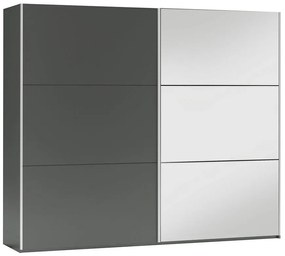 Skriňa Vigo 225 grafit/zrkadlo