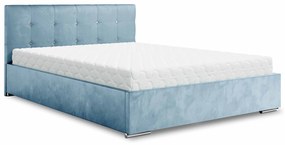 Manželská posteľ 160 cm Lonnie (modrá) (s roštom a úložným priestorom). Vlastná spoľahlivá doprava až k Vám domov. 1047086