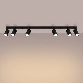 Sollux SL.1585 - Bodové svietidlo KARBON 6xGU10/10W/230V čierna