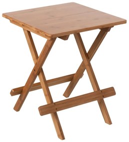 Prírodný bambusový skladací odkladací stolík Bamboo Natural - 40*40*48cm