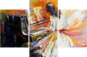 Obraz - Žena hrajúca na piáno (90x60 cm)
