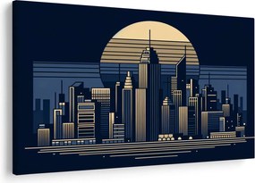 Obraz – Geometrické mesto (90x60 cm)