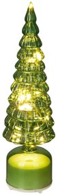 Vánoční LED světelná dekorace s časovačem Arin 36 cm zelená