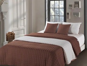 Luxusné prešivané prehozy na posteľ béžovo hnedej farby 200 x 220 cm