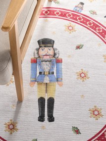 Villeroy & Boch, Kusový koberec Villeroy & Boch Toy's delight 106274 Cream, Red kruh, 160x160 (priemer) kruh, červená, obývacia izba