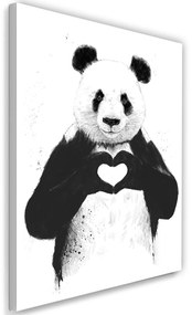 Gario Obraz na plátne Panda so srdcom - Rykker Rozmery: 40 x 60 cm