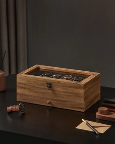 Úložný box na hodinky Vrangle 34 cm hnědý