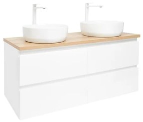 Kúpeľňová skrinka s umývadlom SAT B-Way 119x50x45 cm biely lesk BWAY2120WDOAKU2B, 1 ks