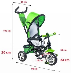 TOYZ Detská trojkolka Toyz Timmy pink