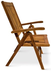 Noela Balkónový set Lotto + 2x drevená polohovacia stolička Viet