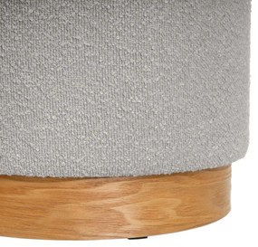 Svetlosivý taburet z textílie buklé – Casa Selección