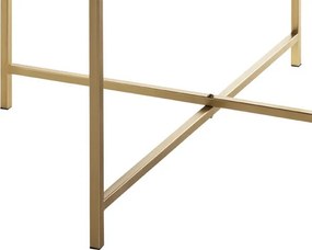 Štvorcový konferenčný stolík Lagos 60x60 cm, zlatý