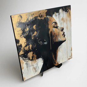 DUBLEZ | Zlatý obraz ženy z dreva