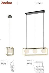 Redo 01-3056 - Luster na lanku ZODIAC 1xE14/28W/230V