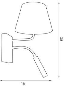Nástenná lampa ARDEN 1xE27/60W/230V + 1xG9/8W čierna/zlatá