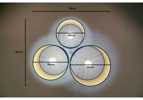 Duolla - Stropné svietidlo ROLLER TRIO 3xE27/60W/230V zelená/zlatá