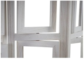 Paraván Shabby s fotorámikmi - 161 x 125 cm - Biela