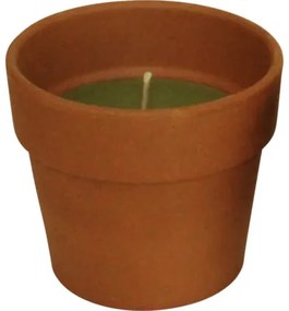 Vonná sviečka citronela v kvetináči House of Rustic Ø9 x 8 cm balenie 2 ks olivová