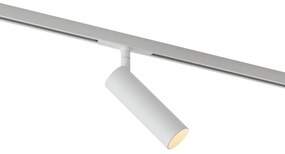 Moderný biely reflektor pre 1-fázový koľajnicový systém GU10 35mm - Slimline Uzzy