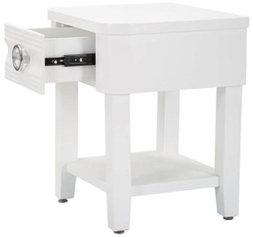 Biely nočný stolík z jedlového dreva Shine – Mauro Ferretti