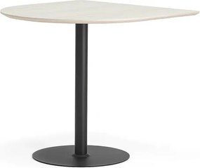 Barový stôl METRIC, polovičný ovál, 1000x1000x900 mm, čierna/jaseň