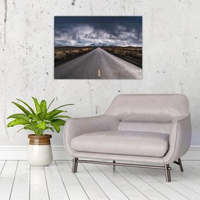 Sklenený obraz cesty v púšti (70x50 cm)